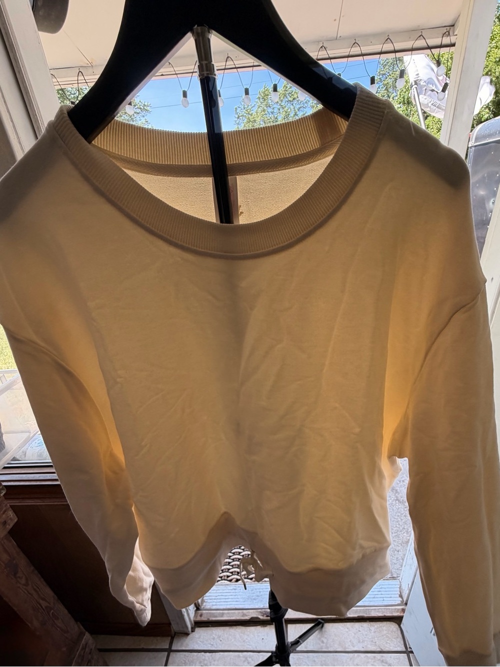 Classic Crewneck Pullover Sweatshirt - Cream